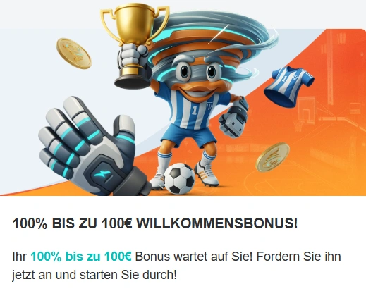 100% bis 100€ Willkommensbonus